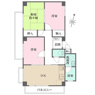 朝日保土ケ谷マンションの間取図