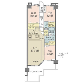 ヴェレーナグラン横浜野毛山公園の間取図