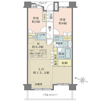 ザ・パークハウス横浜大口の間取図