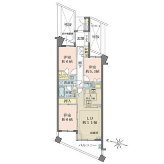 藤和ライブタウン大倉山の間取図