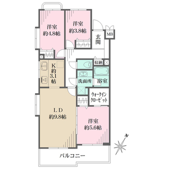 藤和ライブタウン希望ケ丘の間取図