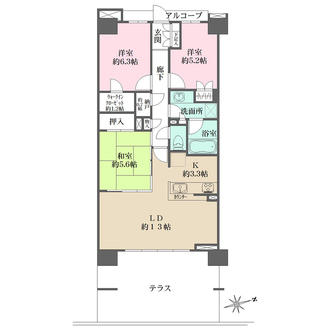 ザ・パークハウス追浜オーシャンフォートの間取図