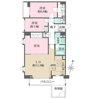 藤和シティホームズ東林間の間取図