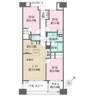 パークホームズ東神奈川ステーションアリーナの間取図