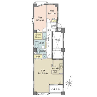 藤和南山手ホームズの間取図