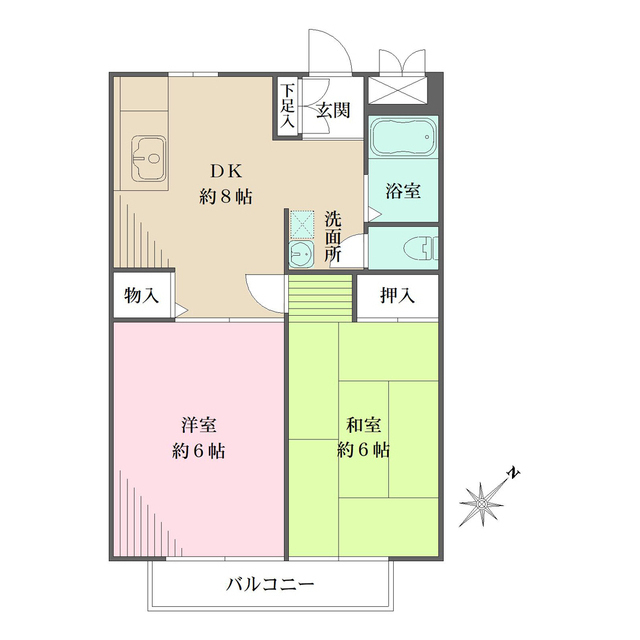 クレストT下馬の間取図