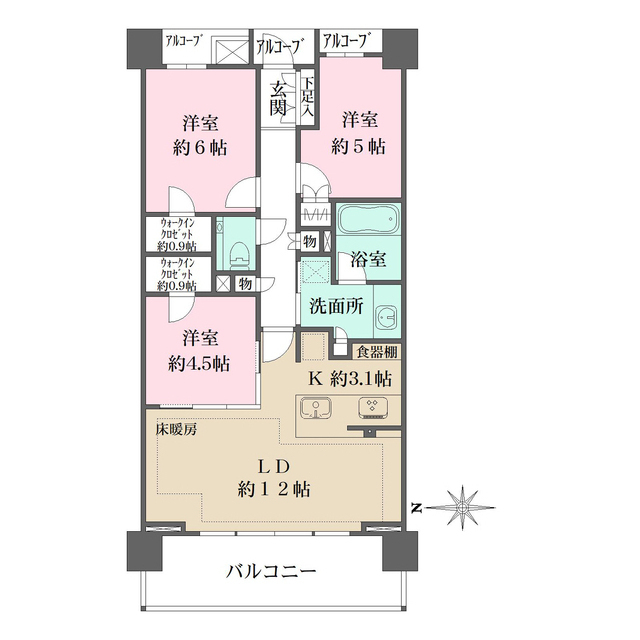 ザ・パークハウス東品川の間取図