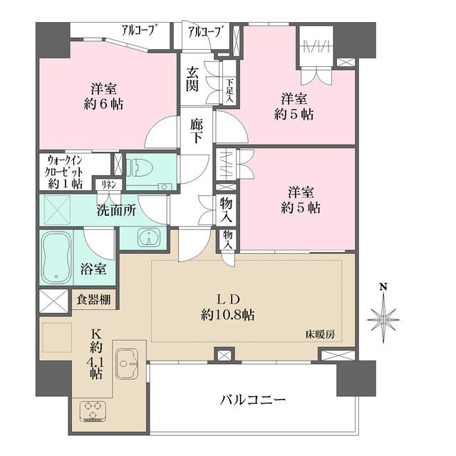 ザ・パークハウス東品川の間取図