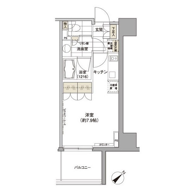 パークハビオ渋谷の間取図