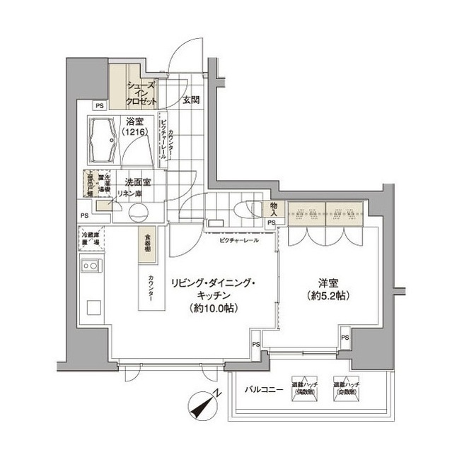 パークハビオ渋谷の間取図
