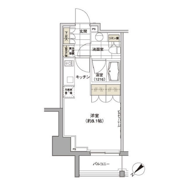 パークハビオ渋谷の間取図