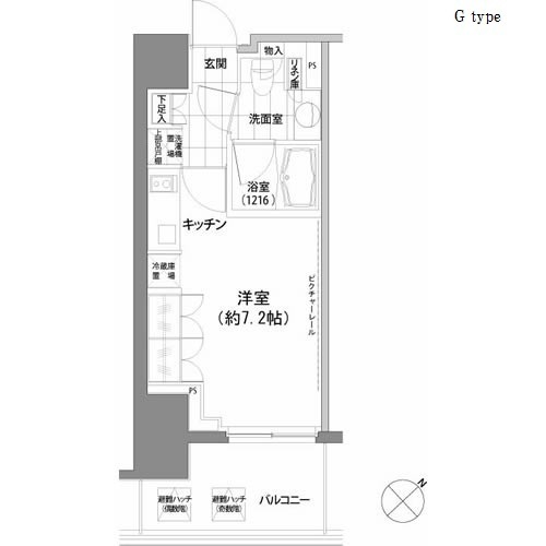 パークハビオ渋谷の間取図