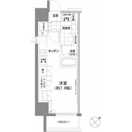 パークハビオ渋谷の間取図