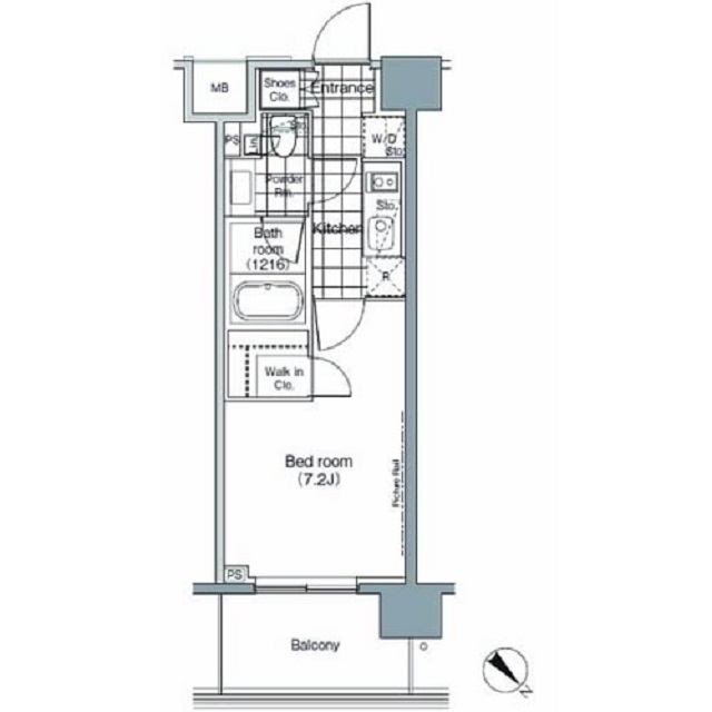 パークハビオ赤坂の間取図