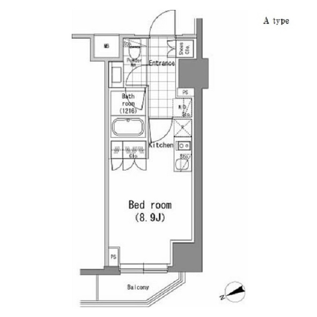 パークハビオ新橋の間取図