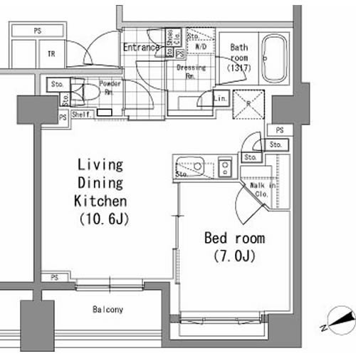 パークハビオ新橋の間取図