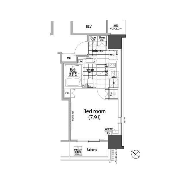パークハビオ赤坂タワーの間取図