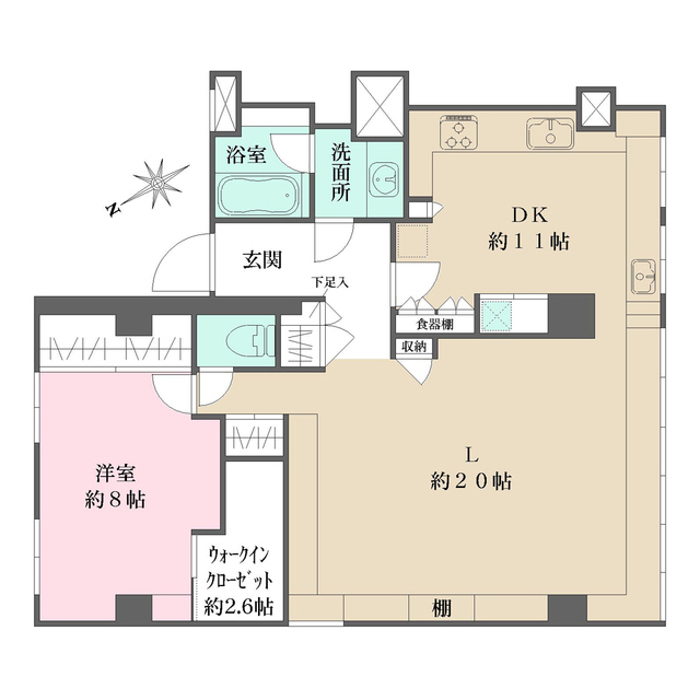 羽沢ハウスの間取図