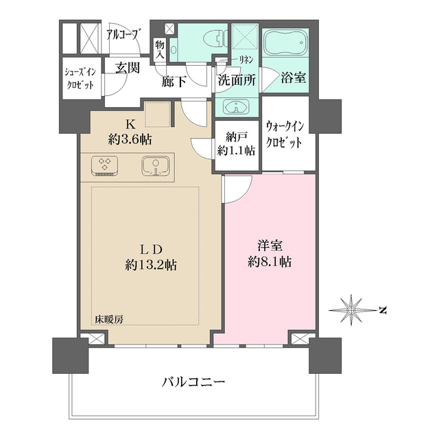 プラウド恵比寿ヒルサイドガーデンの間取図