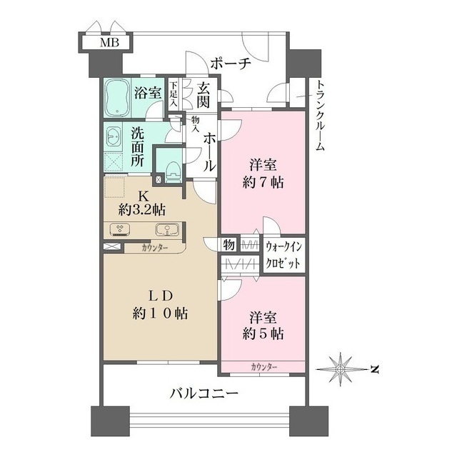 プレイス白金ブライトレジデンスの間取図
