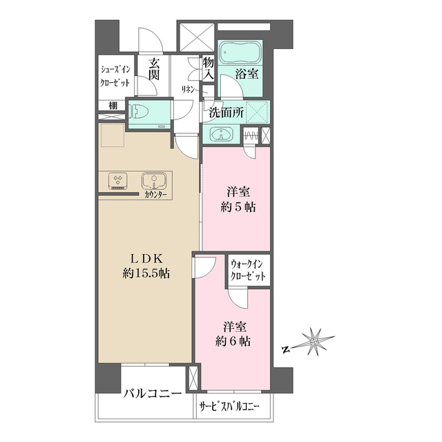 パークナード恵比寿の間取図