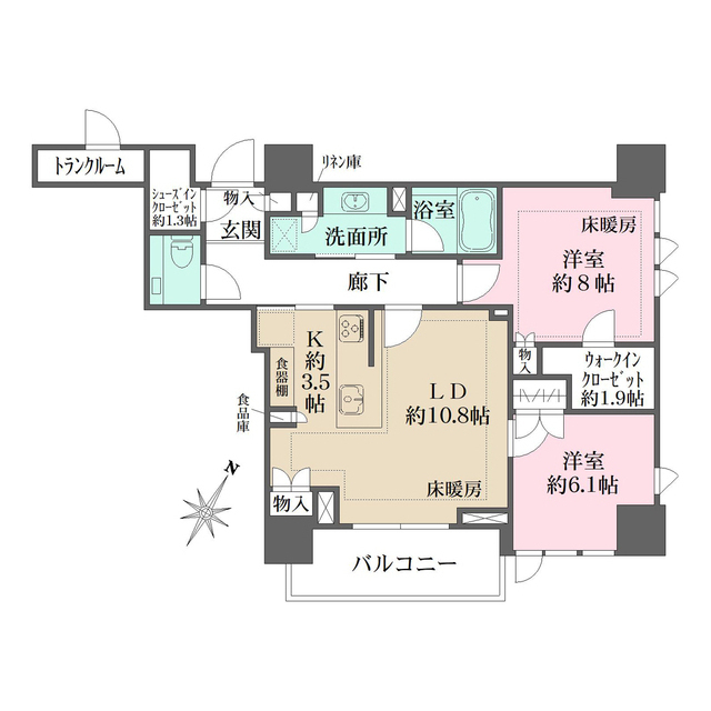 ザ・パークハウス高輪タワーの間取図