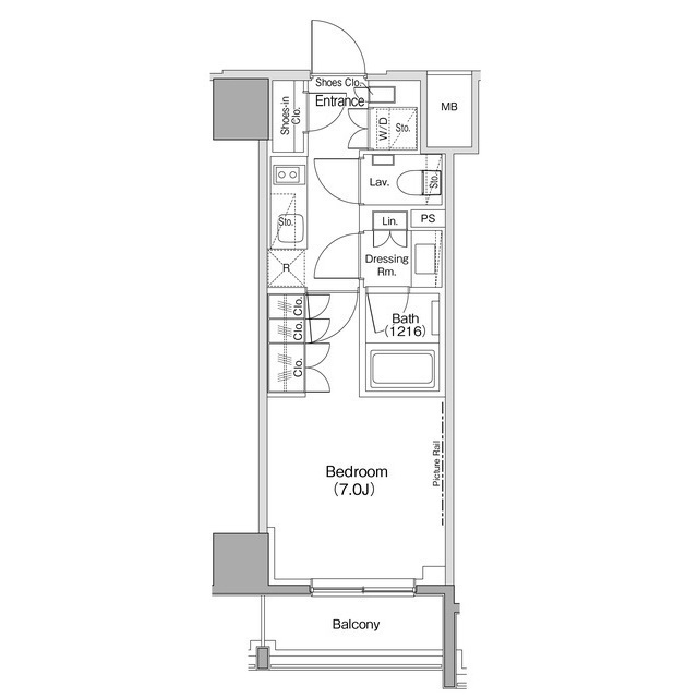 ザ・パークハビオ麻布十番の間取図