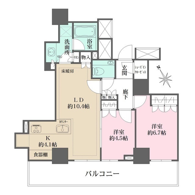 ザ・パークハウス三田ガーデン　タワー棟の間取図