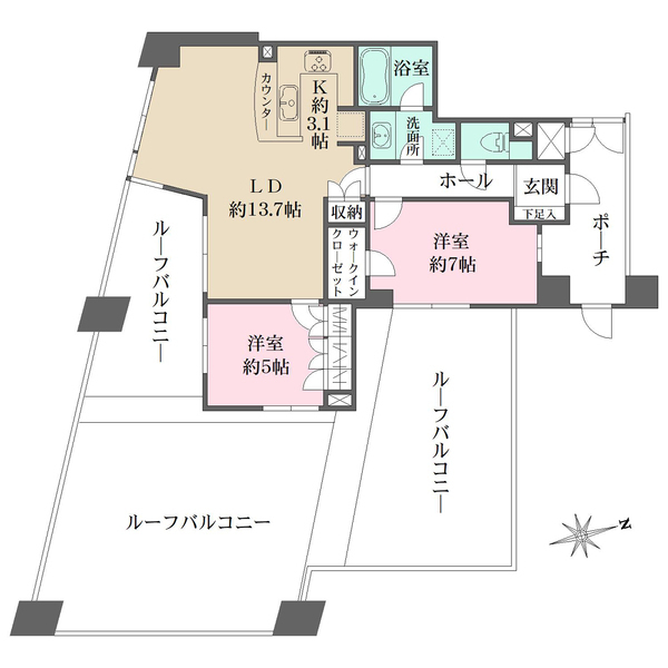 ファミールグラン用賀イクスヴィアの間取図