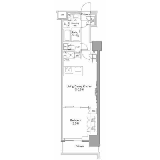 ザ・パークハビオ目黒桜邸の間取図