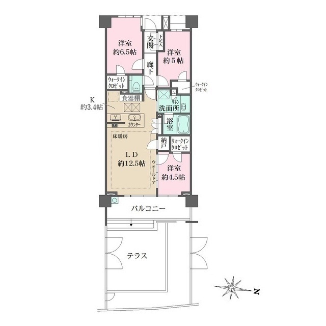 ザ・パークハウス駒沢レジデンスの間取図