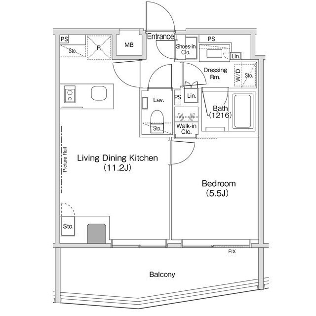 ザ・パークハビオ渋谷クロスの間取図