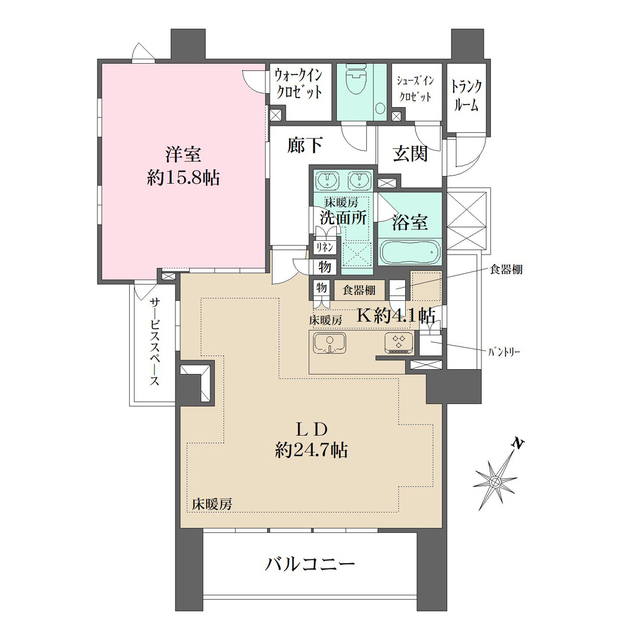 ザ・パークハウス高輪松ヶ丘の間取図