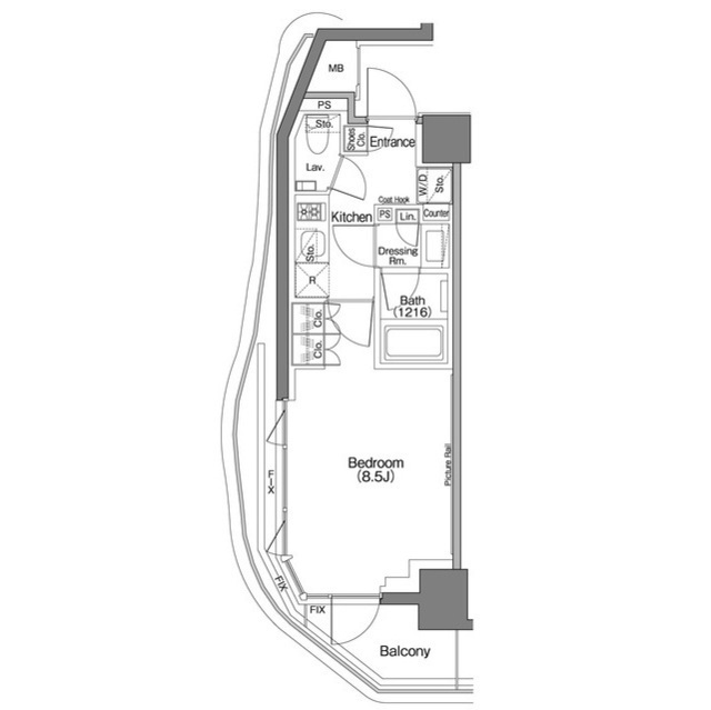 ザ・パークハビオSOHO祐天寺の間取図