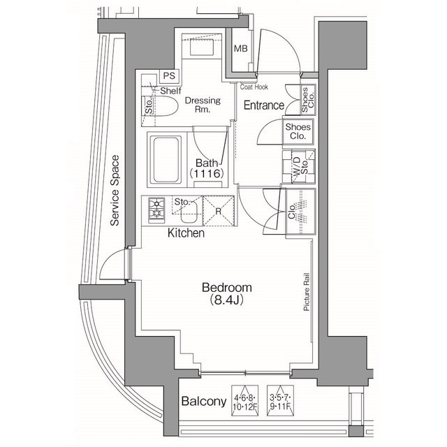ザ・パークハビオＳＯＨＯ南青山の間取図