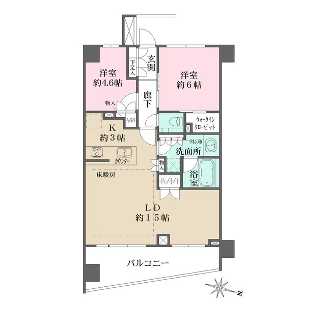 パークナード目黒の間取図