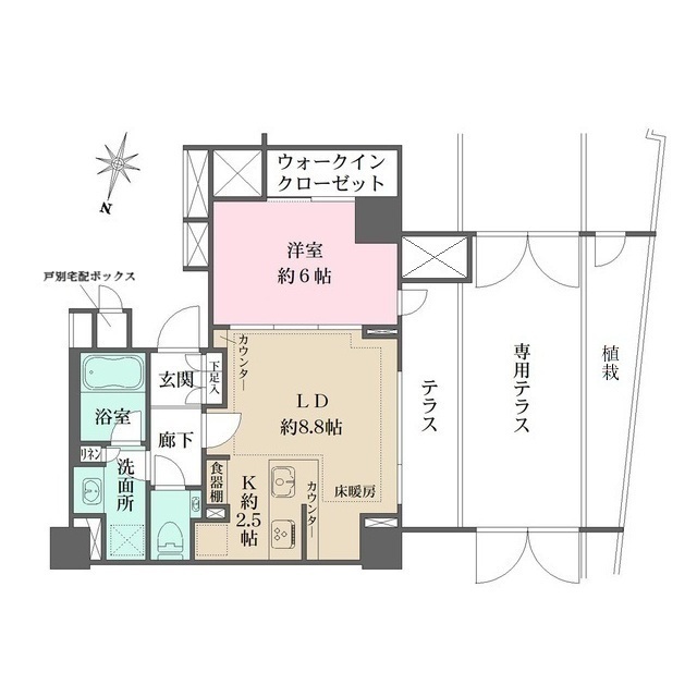 ザ・パークハウス広尾の間取図