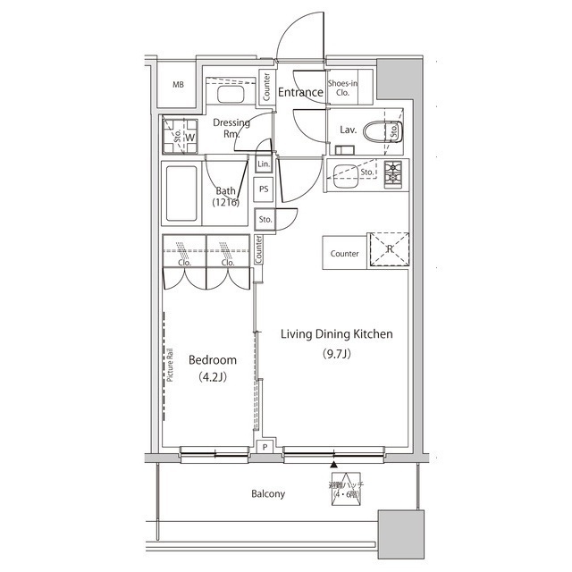 ザ・パークハビオ目黒プレイスの間取図