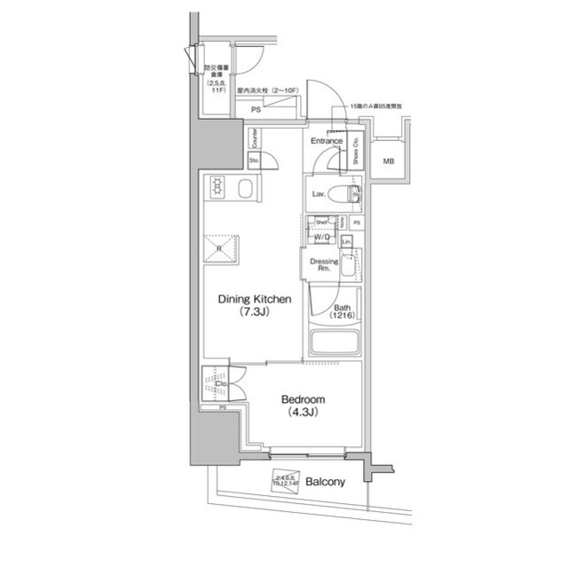 ザ・パークハビオ大森町の間取図
