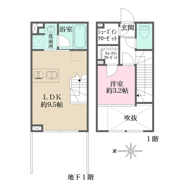 Ｌａ　Ｐｅｒｌａ　Ｊｉｙｕｇａｏｋａの間取図