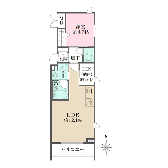 Ｌａ　Ｐｅｒｌａ　Ｊｉｙｕｇａｏｋａの間取図