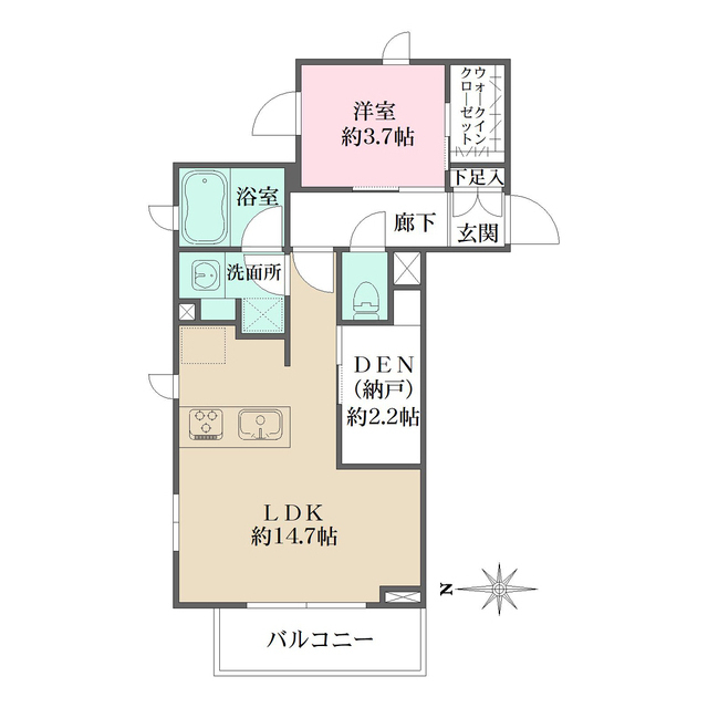 Ｌａ　Ｐｅｒｌａ　Ｊｉｙｕｇａｏｋａの間取図