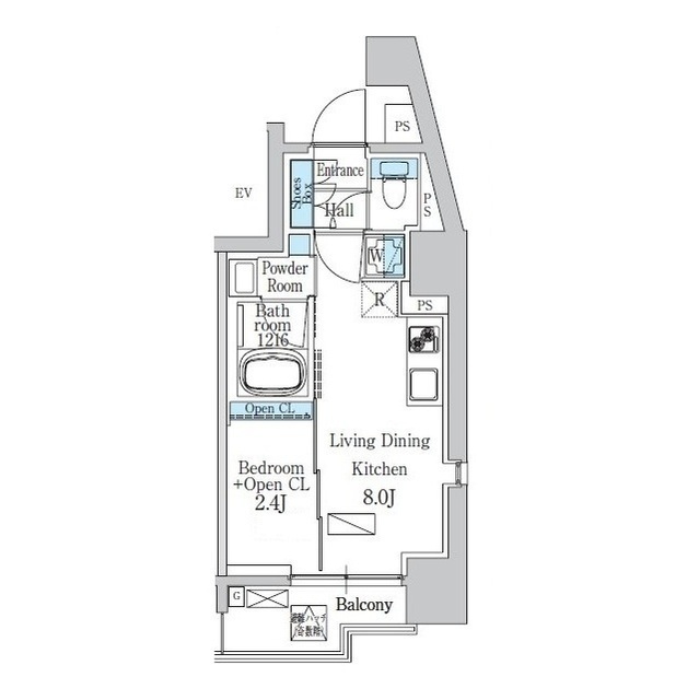 デュオフラッツ品川戸越の間取図