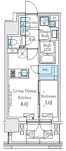 プライムガーデン恵比寿南の間取図