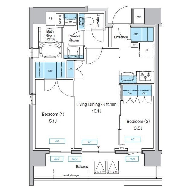 プレディアコート三軒茶屋の間取図