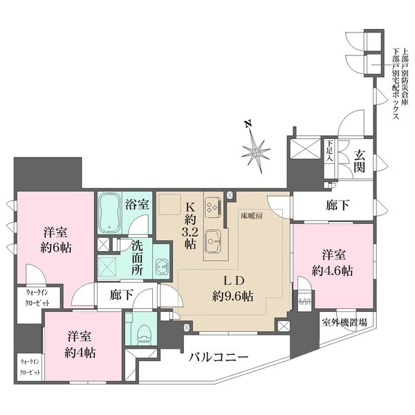 ザ・パークハウス品川荏原中延の間取図