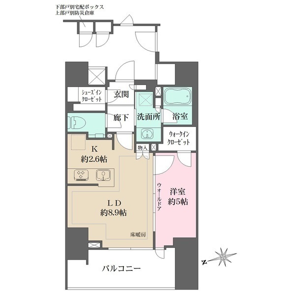 ザ・パークハウス品川荏原中延の間取図