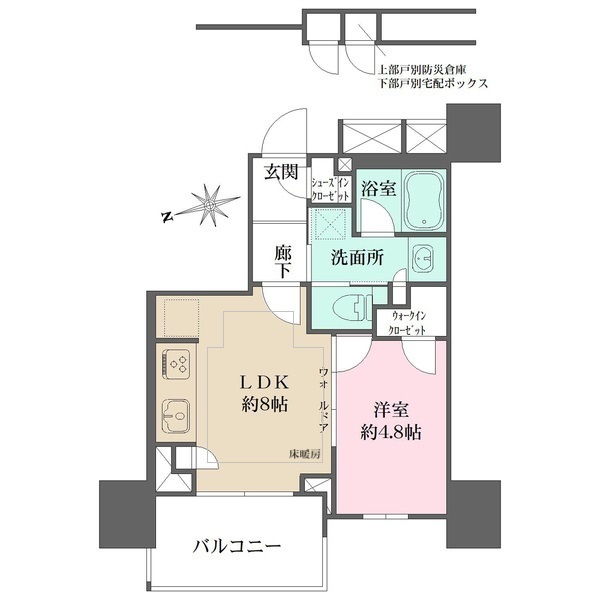 ザ・パークハウス品川荏原中延の間取図