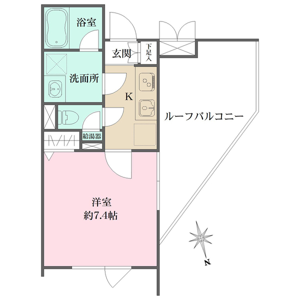 アトリオフラッツ三軒茶屋Ｎｏｒｔｈの間取図
