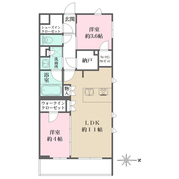 Ｌａ　Ｐｅｒｌａ　ＪｉｙｕｇａｏｋａＩＩの間取図